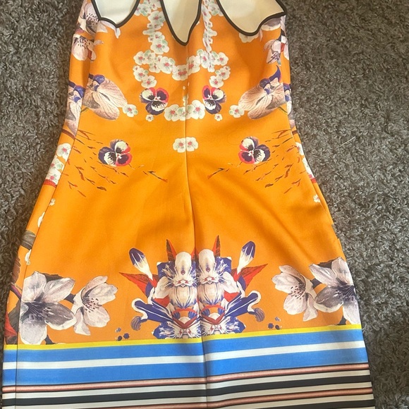 Clover Canyon Orange and Blue Patterned Mini Dress - Picture 4 of 4